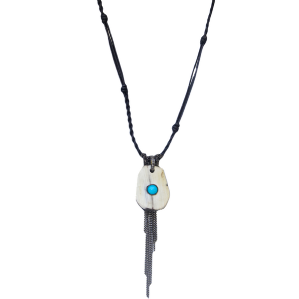 Laila Necklace with Horn Pendant - Julz by J. Markell Designs
