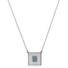 Square Necklace with Blue Topaz - Julz by J. Markell Designs