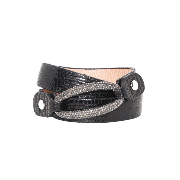 Cali Cuff with Diamond Oval Connector - Julz by J. Markell Designs