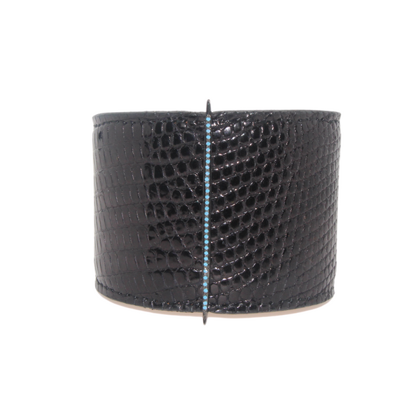 Chicago Cuff with Turquoise Needle - Julz by J. Markell Designs