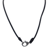 Len Necklace - Leather with Diamond Clasp - Julz by J. Markell Designs