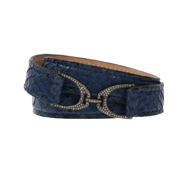 Cali Cuff with Diamond Horseshoe - Julz by J. Markell Designs
