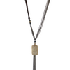Laila Long Necklace with Gold Diamond ID Tag - Julz by J. Markell Designs